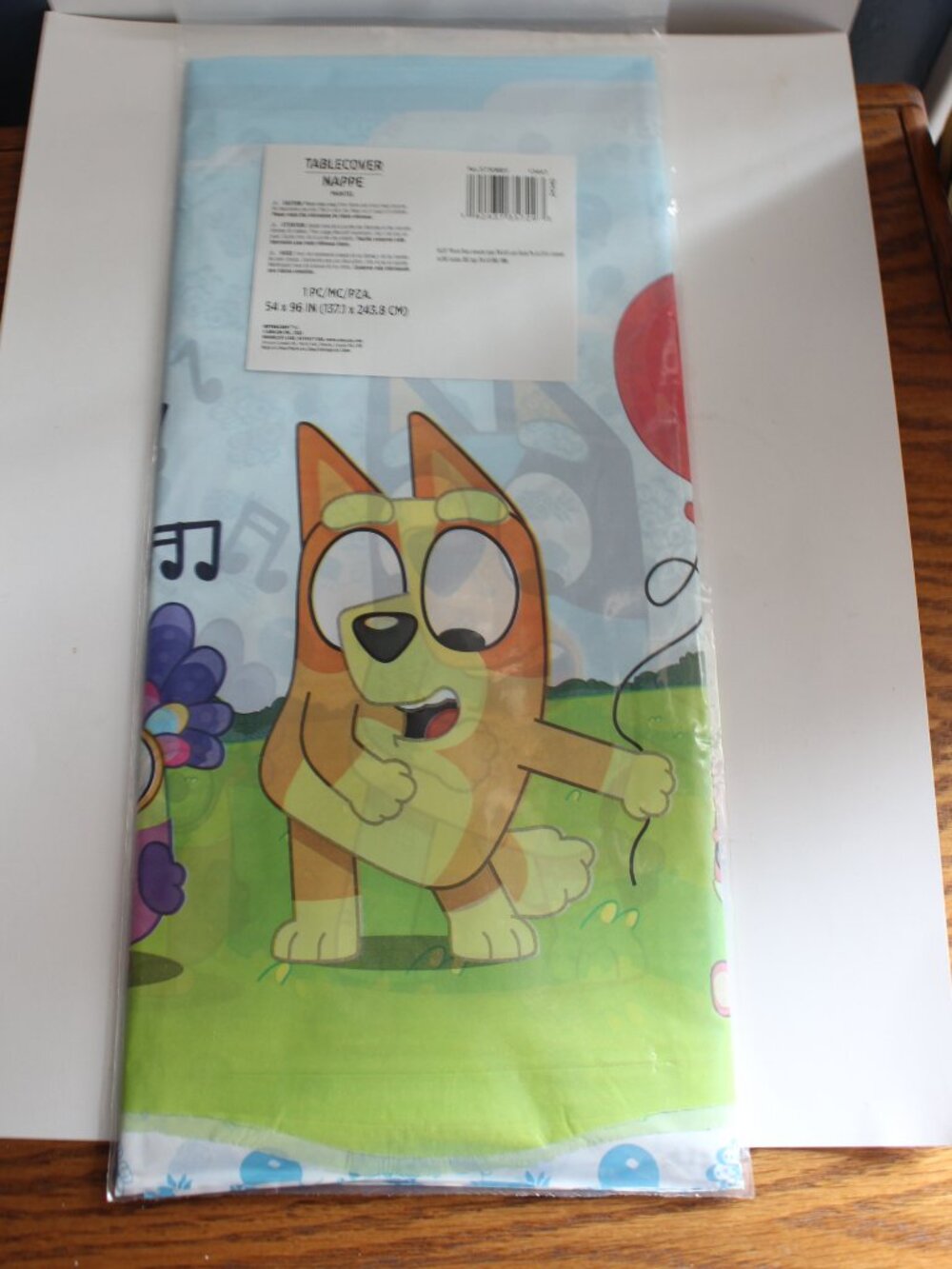 ☀️4/$20 Bluey Birthday Party Tablecloth Banquet Table Size